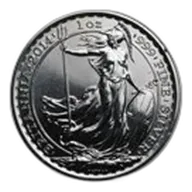 2014 Great Britain 1 oz Silver Britannia BU (Abrasions)