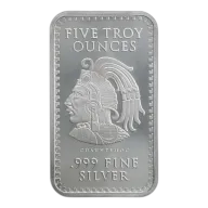 5 oz Aztec Calendar Silver Bar