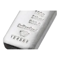 Metalor 100g Silver Cast Bar (Made in Switzerland/With Certificate) - LIMITED STOCKS !