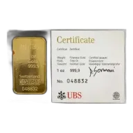 1 oz Gold Bar UBS - Pre-Owned