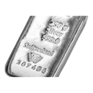 Metalor 250g Silver Cast Bar (Made in Switzerland/With Certificate) - LIMITED STOCKS !
