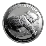 Pre-Owned Australian Koala 10oz Silver Coin - Mixed Dates - VAT Free