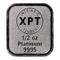 1/2oz Platinum Mint Bar - Intrinsic Tender Elemental