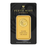 100g Perth Mint Gold Bar