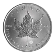 1 Oz Canadian Maple Leaf .9999% Fine Silver Coin 2016