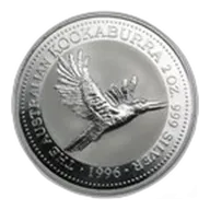 1996 Australia 2 oz Silver Kookaburra BU