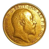 1906 King Edward VII St George Melbourne Mint Gold Half Sovereign