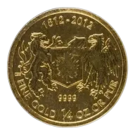 2012 1/4 Oz Canadian War of 1812 Gold Coin - BU