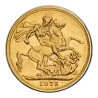 1873-S Australia Gold Sovereign Victoria St. George/Dragon XF