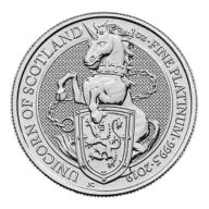 2019 1 oz Queen's Beasts Unicorn of Scotland Platinum Coin