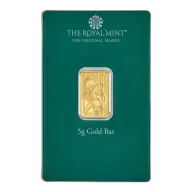 Pre-Owned The Royal Mint Britannia 'Merry Christmas' 5g Gold Bar