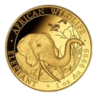 Pre-Owned 1 oz Somalia Elephant Gold Coin