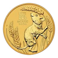 Rare / Collectable: 2020 1/10oz Perth Mint Lunar Series II Gold Coin - Year of the Mouse
