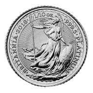 2018 1/10 oz United Kingdom Platinum Britannia Bullion Coin