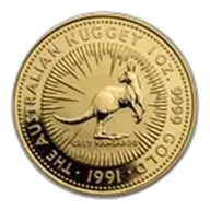 1991 Australia 1 oz Gold Kangaroo BU
