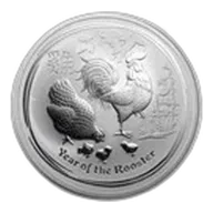 2017 Australia 10 oz Silver Lunar Rooster BU