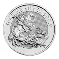 Pre-Owned Royal Mint Valiant 1oz Silver Coin - Mixed Dates -VAT Free