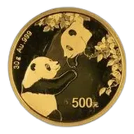 30 Gram China Gold Panda - BU (Random Year, Sealed Packaging)