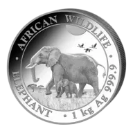 Somalian Silver Elephant, 1 Kilo - 2022