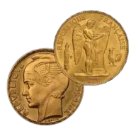 French 100 Franc Gold Coin Avg Circulated - Random Year