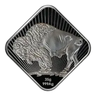 25 gram Sunshine Mint 250th Anniversary 1776 Buffalo Silver Square