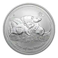 Pre-Owned 2008 Australian Lunar Mouse 1oz Silver Coin - VAT Free