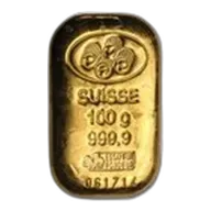Pre-Owned 100g PAMP Suisse Gold Bar