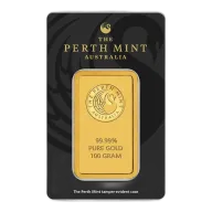 100 gram Gold Bar - Perth Mint (Carded)