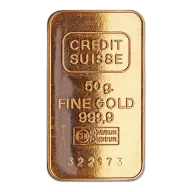 50 Gram Credit Suisse Gold Bullion Bar (Pre-Owned in Good Condition)