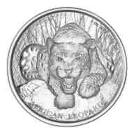 2017 Ghana 'African Leopard' 5 Cedis 1 oz Silver Bullion Coin - Pre-Owned