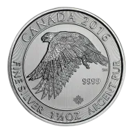 Pre-Owned 1.5 oz Snow Falcon Silver Coin