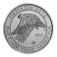 1.5 oz Snow Falcon Silver Coin