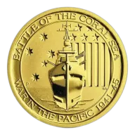 2015 1/4 oz Australian Gold War In The Pacific (1941-45) - Battle Of The Coral Sea Coin