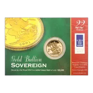 Pre-Owned 2001 UK Full Sovereign Gold Coin - Carded