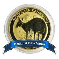$100 Australia Gold Kangaroo 1 oz .9999 Fine Gold Random Year BU