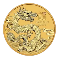Pre-Owned 2024 Australian Lunar Dragon 1/20oz Gold Coin