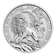 Pre-Owned UK The Lion and The Eagle 1/2oz Silver Coin - Mixed Dates - VAT Free