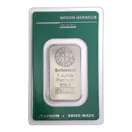 1 oz Argor-Heraeus Swiss Platinum Bullion Bar (Pre-Owned in Good Condition)