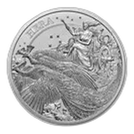 2022 St. Helena 1 oz Silver Goddesses: Hera and the Peacock BU