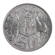 1966 Round 50 Cent Coin