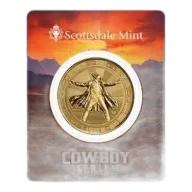 1 oz The Gunslinger Gold Round - Cowboy Series