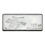 SilverTowne Pony 100oz .999 Silver Cast Bar