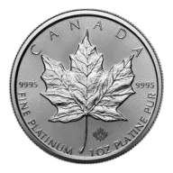 2024 1 oz Canadian Platinum Maple Leaf Coin BU