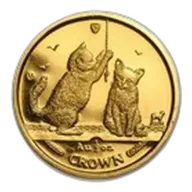 2001 Isle of Man 1/2 oz Gold Somali Kittens BU