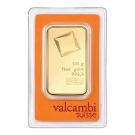 Valcambi Gold 100 Gram Bar - In Assay