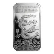 2012 Year Of The Dragon 1 oz Silver Bar