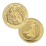 Best Value 1/4oz CGT Free Gold Coin by The Royal Mint | Mixed Years