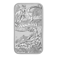 2023 Australia Dragon 1 oz Silver Coin Bar (Milk spots)