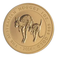 2004 1 oz Australian Gold Kangaroo Nugget Bullion Coin