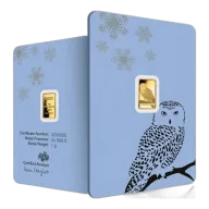 1g Gold PAMP Snowy Owl Bar (999.9)